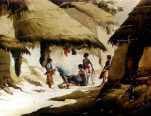 SARKAR,SAMIRAN-AFTERNOON LUNCH IN BNGAL VILLAGE.