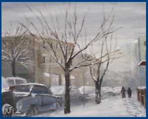 FINNELL,RICHARD-A street in Corona in Winter