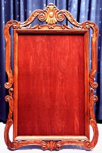 NATURAL DELIGHT - Hand Carved Wooden Frame for Mirror, Picture, Painting etc. in Solid Teak Wood