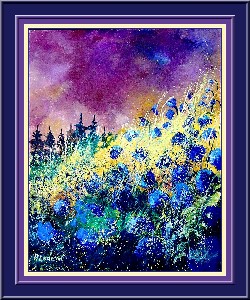 Blue corn flowers