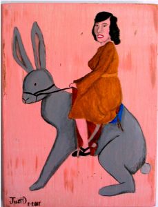 Ruth on a Rabbit