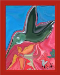 Liq Abstract Bird In Motion Eight