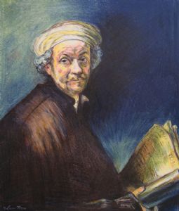 Rees,Ian-Rembrandt Portrait in Color Pencil