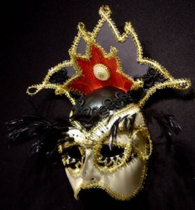 Ariadne -Designer mask made by Claudia Hapeman of www.socaldesignco.com.
