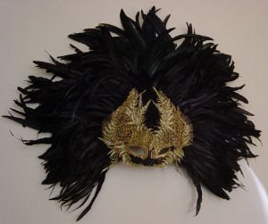 Hapeman,Claudia-Fafner - Designer hand made masquerade mask made by www.socaldesignco.com