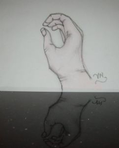The Hand Rough Sketch Three With a Hint of Color