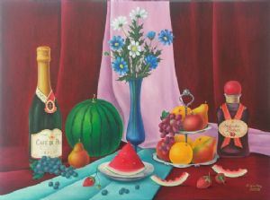 Levitas,Olga-Still life with watermelon