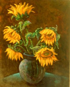 Musgrave,Patricia-Sunflowers in a Vase