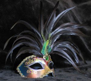 Magical venetian featehr mask for masquerades - goes with most outfits! www.socaldesignco.com