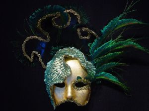 Hapeman,Claudia-Nymai designer masquerade ball mask -Designer mask made by Claudia Hapeman of www.socaldesignco.com.