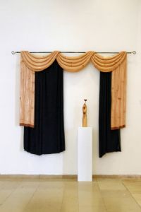 wooden curtain
