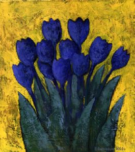 Dark Blue Tulips