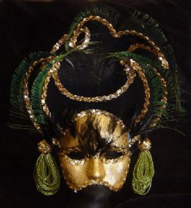 Hapeman,Claudia-Plumadraconia designer mask made by www.socaldseignco.com