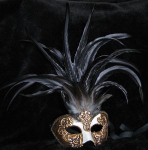 Gold macrame venetian masquerade party mask by www.socaldesignco.com
