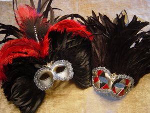 His and Hers designer venetian masquerade party masks by www.socaldesignco.com