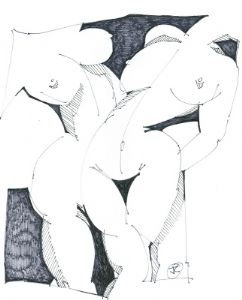 Costello,Judith-Nude Study In Pen