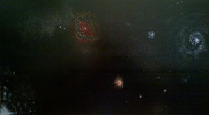 van Munster,Jorden-Big galaxy painting 2