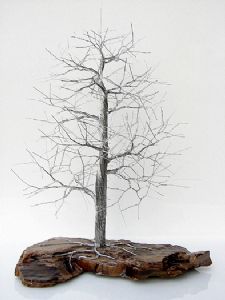 aluminum wire tree sculpture-1276