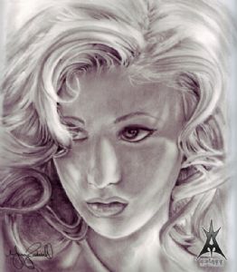 Rudisill,Gary-Christina Aguilera Pencil Portrait