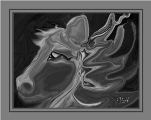 Liq Abstract Horse One