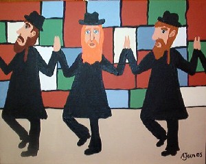 Three Dancing Rebbes
