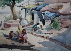 Bhattacharya,Abhijit-Landscape ( Water Colour In Paper )
