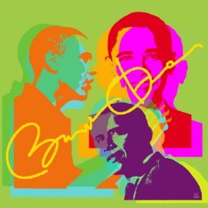 comperat,jean luc-Obama - Custom pop art