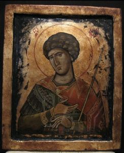 Radulescu,Catalin-, byzantine icon -Saint Dumitru