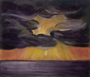 Quick,Amber-Sunset Mock Painting, 2003