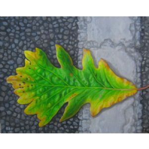 Oak Leaf on the Road