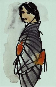 Kloran,F. Michael-Striped Kimono