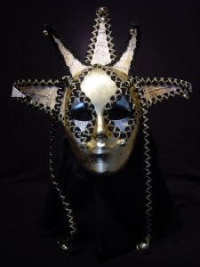 Adagio -Designer mask made by Claudia Hapeman of www.socaldesignco.com.
