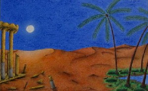 Plenilunio nel deserto