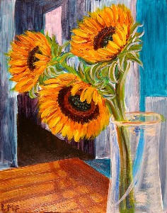 Morena,Laura-Vase of Sunflowers