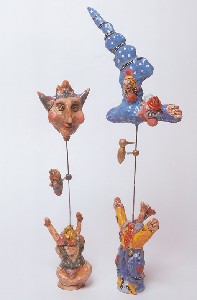 The Dancer cherished the memory of her late father who was a Jester(left); Both clowns(right)