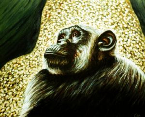 Chimpanzee portrait (2)