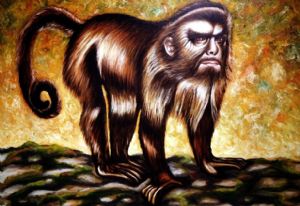 Civa,Dan-Apella monkey with selfportrait