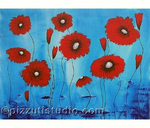 Fourteen Red Flowers