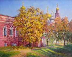 Autumn in Novodevichy a monastery in Moscow