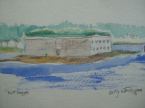 Fort Gorges in Casco bay