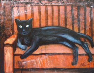 THE CAT ( Acrylin On Canvas )