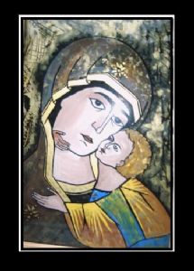 CRISTINA,CAZACU-Byzantine icons painted on glass 2