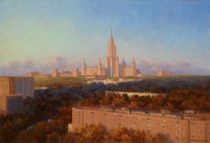 Evening. A viev on the Moscow  State University