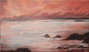 Original Acrylic Landscape Painting FOR SALE by artist with soft warm colors