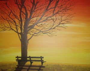 K,David-sunset bench