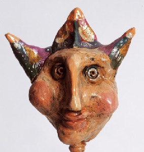 Head of the Jester (detail of  The Dancer cherished the memory of her late father who was a Jester)