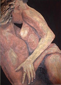 Nude Couple Kissing