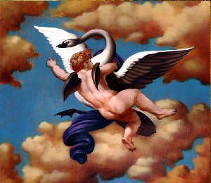 putto with swan