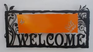 A Welcome Sign - Orange by Alla Pikovski