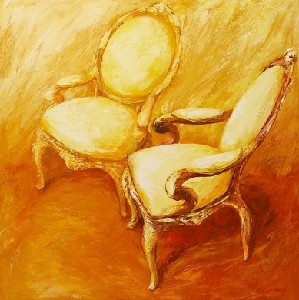 Angelart,Renate Berghaus-yellow chairs